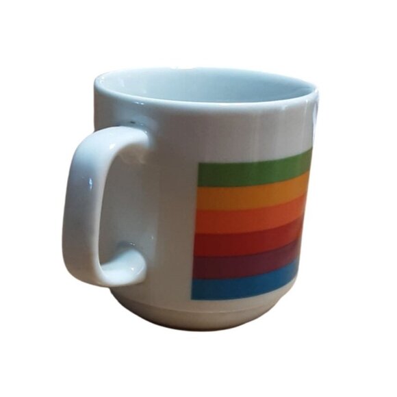 Vintage Apple Computer Logo 80's Mug Papel Rainbow MacIntosh Lisa Coffee Cup - Picture 12 of 14